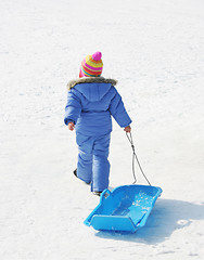 Image showing Sledding is fun