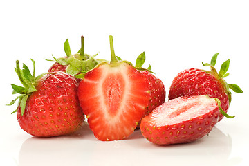 Image showing fresh juicy strawberries