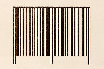 Image showing Barcode on the cardboard