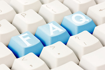 Image showing FAQ written on  keyboard buttons 