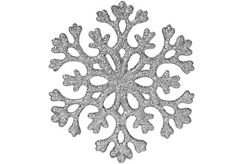 Image showing Silver shiny snowflake