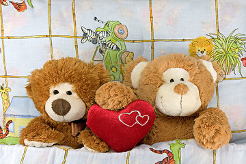 Image showing couple of passionate Teddy-bears