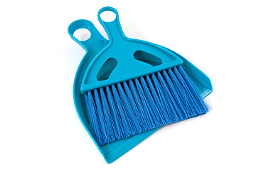 Image showing blue shovel and brush