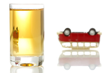 Image showing concept for drinking and driving