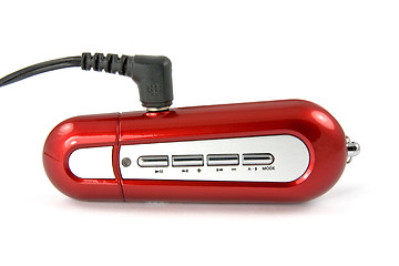 Image showing red portable mp3 player