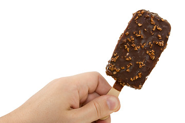 Image showing hand holding ice cream