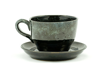 Image showing black ceramic coffee cup