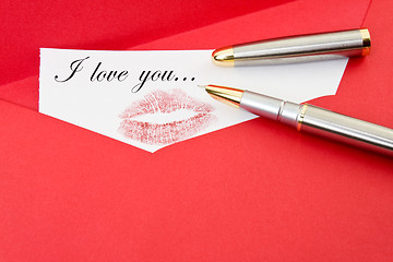 Image showing I love you