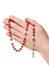 Image showing female hands with rosary