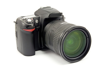 Image showing photo camera with zoom lens 