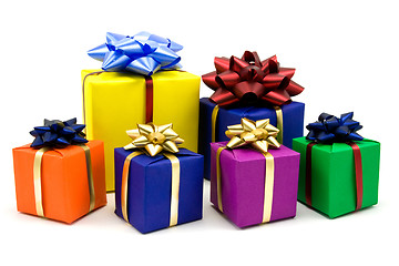 Image showing  gift boxes  on white background