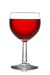 Image showing wineglass with red wine