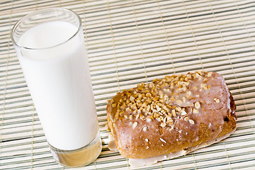 Image showing milk with  cake