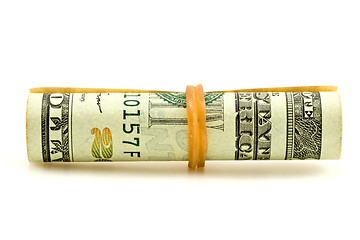 Image showing american money's roll