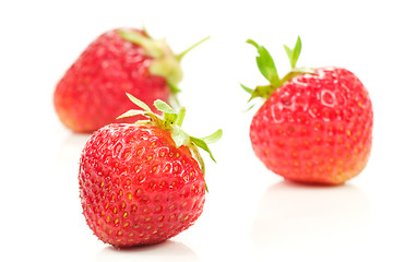 Image showing three strawberries