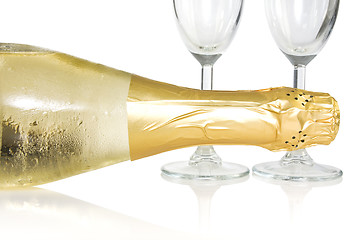 Image showing bottle and glasses of champagne