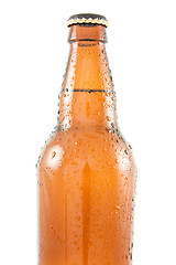 Image showing close-up of beer bottle