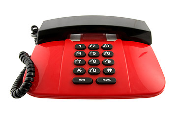 Image showing red telephone set