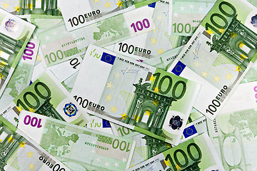 Image showing One hundred Euros background