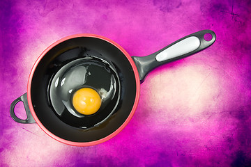 Image showing egg on the frying pan