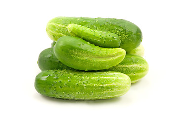 Image showing cucumbers on white background