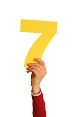 Image showing number seven in hand