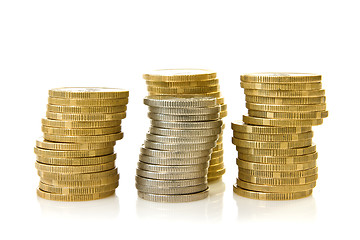 Image showing four stacks of coins