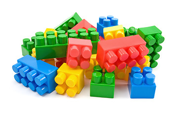 Image showing plastic blocks on white background