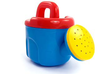 Image showing Child's plastic colorful watering-can