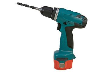 Image showing Battery powered cordless drill