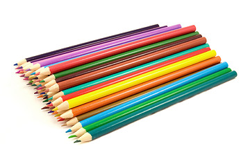 Image showing pile of multicolored pencils
