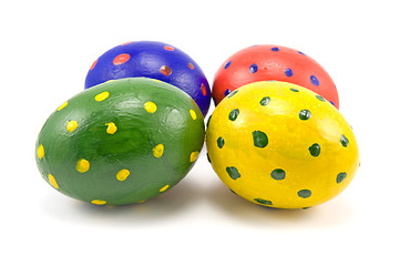 Image showing four colorful easter eggs