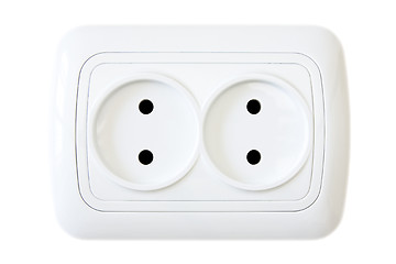 Image showing white electric outlet
