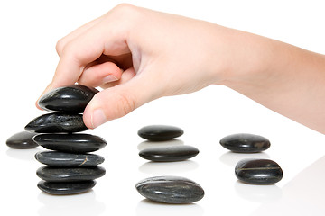 Image showing Building a Zen garden