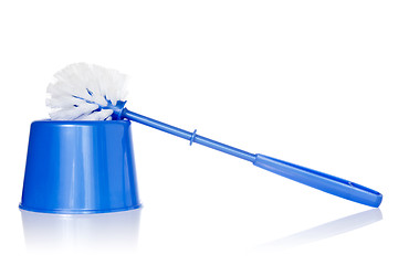 Image showing blue toilet brush