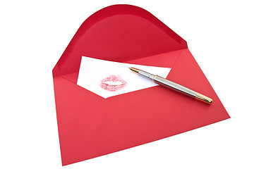 Image showing Love Letter and pen