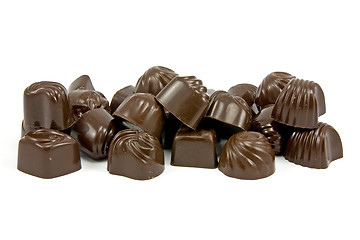 Image showing dark chocolate pralines