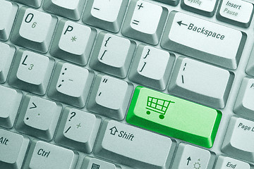 Image showing keyboard button with symbol of shopping cart