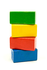 Image showing wooden building blocks