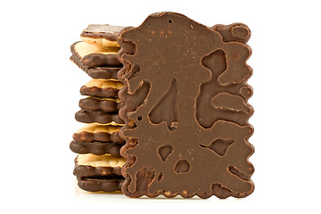 Image showing pile of chocolate cookies