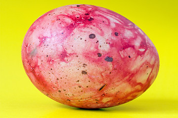 Image showing red stained easter egg