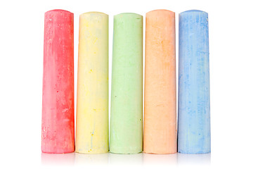 Image showing Multi colored chalk 