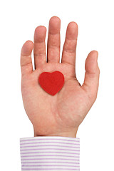 Image showing hand with heart