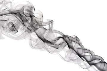 Image showing black smoke on the white background