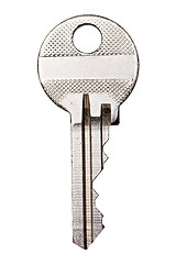 Image showing Macro view of a silver key