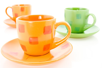 Image showing three coffee cups