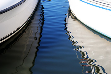 Image showing Boat reflections