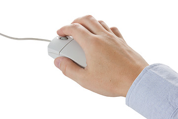 Image showing Hand with  computer mouse