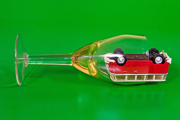 Image showing car in wine glass