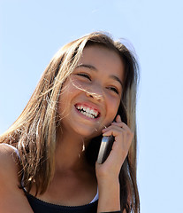 Image showing Girl on the phone